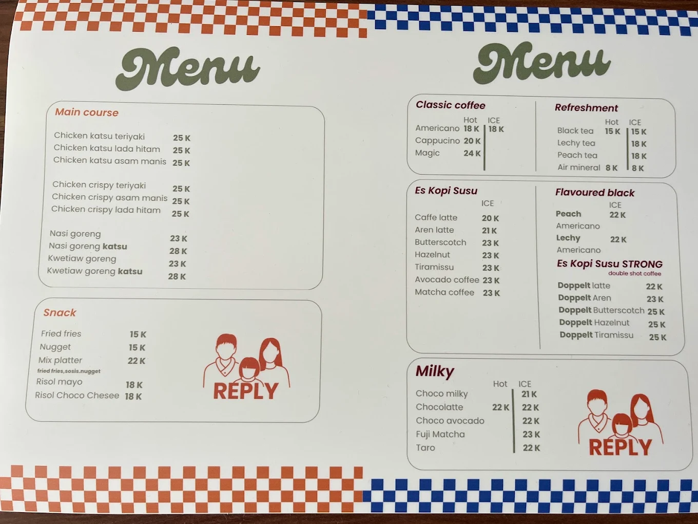 menu reply coffe smg